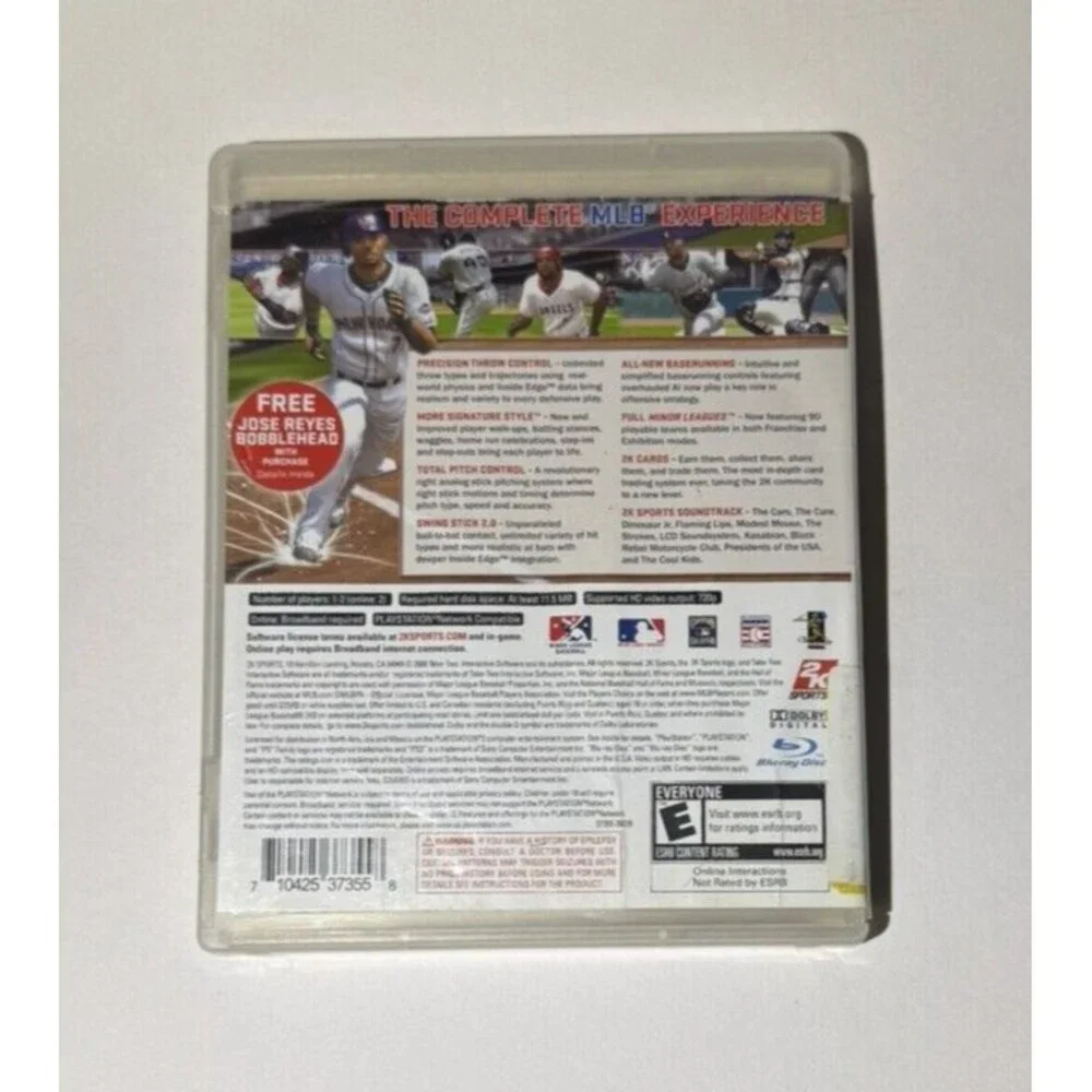 Sony Playstation 3 PS3‎ Major League Baseball 2K8 2K Sports 2007 with Manual